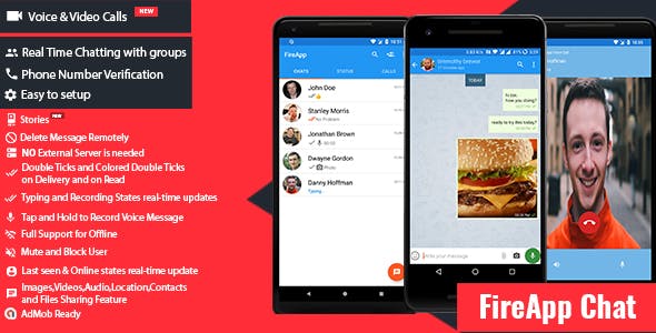 Fireapp Chat V1.2.4 Android Chatting App With Groups Inspired By Whatsapp