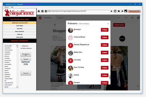 Ninja Pinner Bot For Pinterest V7.9.1 Free Download