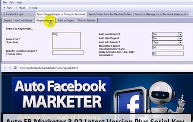 Auto FB Marketer 3.02 Latest Version Plus Serial Key