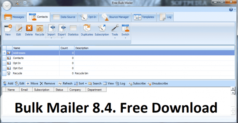 Bulk Mailer 8.4. Free Download