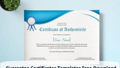 Guarantee Certificates Templates Free Download