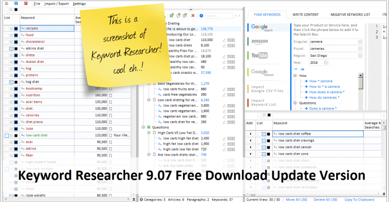 Keyword Researcher 9.07 Free Download Update Version