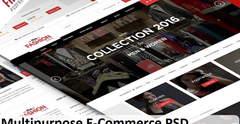 Multipurpose E-Commerce PSD Template Free Download