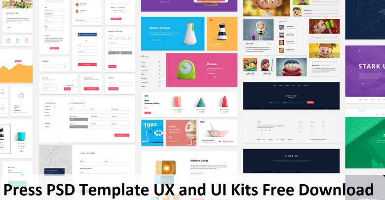 Press PSD Template UX and UI Kits Free Download