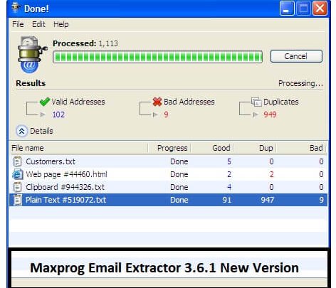 Maxprog Email Extractor 3.6.1 New Version Free Download