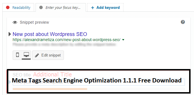 Meta Tags Search Engine Optimization 1.1.1 Free Download