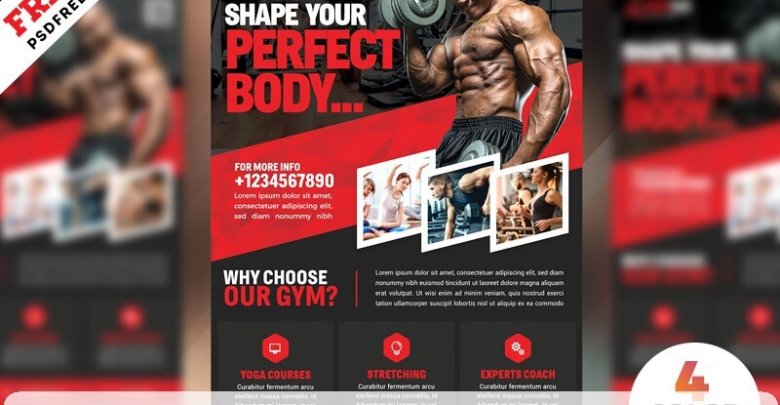 Gym & Fitness PSD Template Free Download