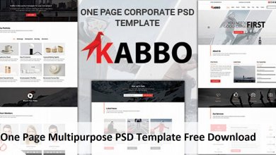 One Page Multipurpose PSD Template Free Download