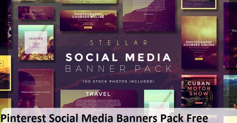 Pinterest Social Media Banners Pack Free Download