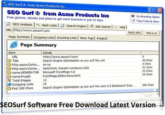 SEOSurf Software Free Download Latest Version