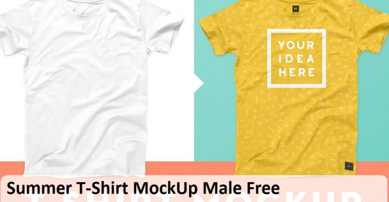 Summer T-Shirt MockUp Male Free Download Latest Version