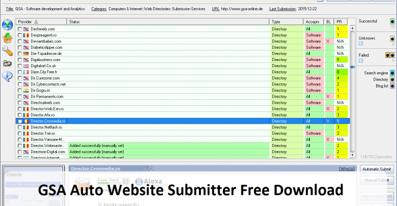 GSA Auto Website Submitter Free Download