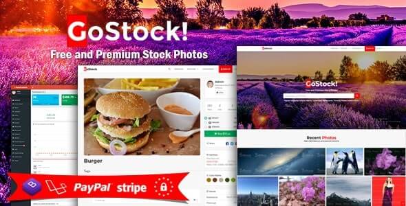 GoStock v3.3 - Free and Premium Stock Photos Script