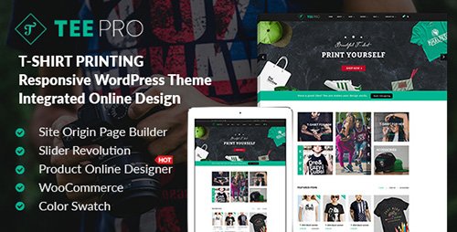 Teepro Woocommerce T Shirt Designer Wordpress Theme Free