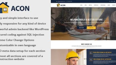 Acon V1.5 Architecture And Construction Website Cms