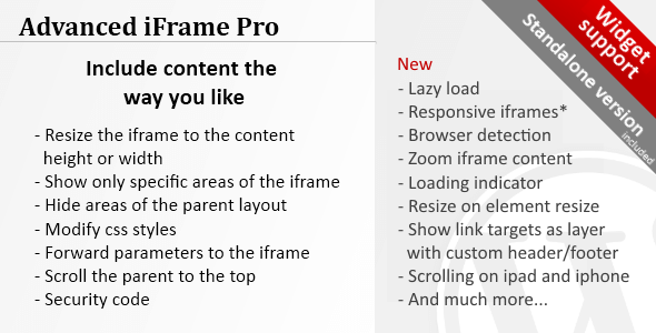 Advanced Iframe Pro V2019.1