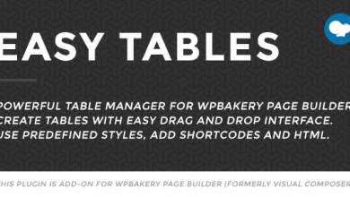 Easy Tables V2.0.1 Table Manager For Wpbakery Page Builder