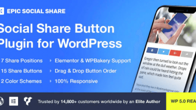 Epic Social Share Button For Wordpress V1.0.0