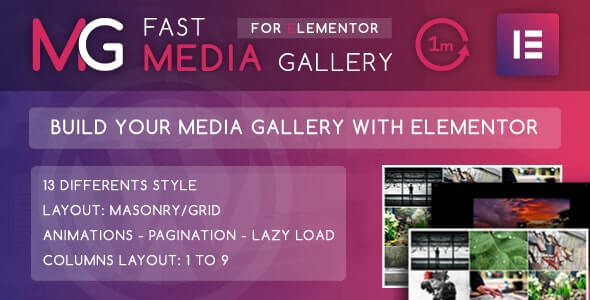 Fast Media Gallery For Elementor V1.0 Wordpress Plugin