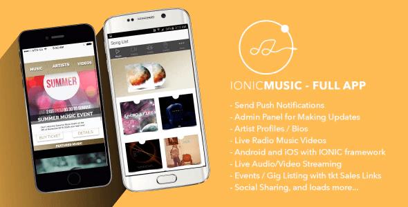 Ionic Music Full Application