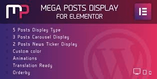 Mega Posts Display For Elementor V1.0 Premium Wordpress Plugin Free Download