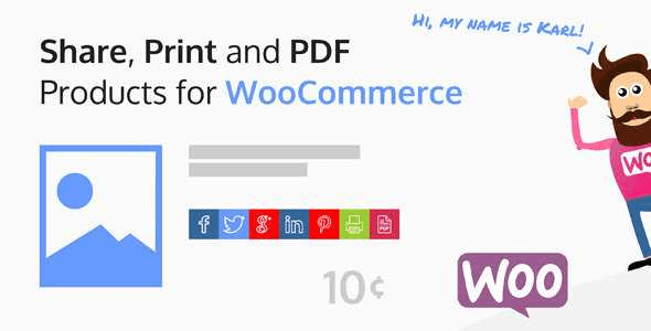 Share, Print And Pdf Products For Woocommerce V2.3.6