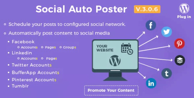 Social Auto Poster V3.0.6 Wordpress Plugin