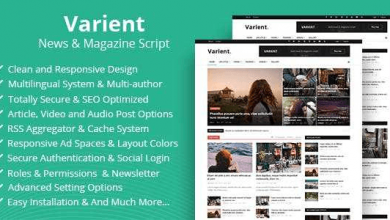 Varient V1.6 News & Magazine Script Nulled