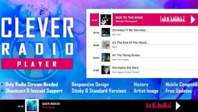 Clever V1.1 Html5 Radio Player With History Shoutcast And Icecast Wordpress Plugin