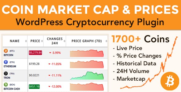 Coin Market Cap & Prices V3.5 Wordpress Cryptocurrency Plugin