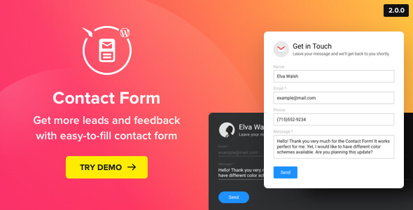 Contact Us Form V2.1.0 Wordpress Contact Form Plugin