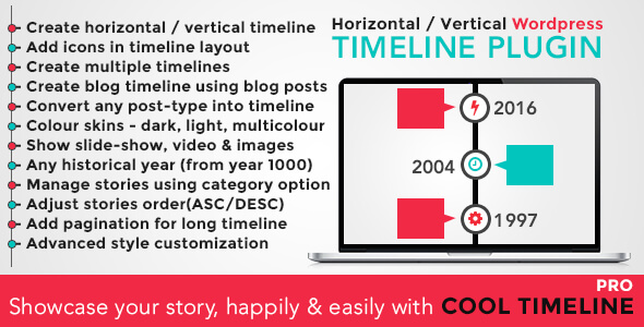 Cool Timeline Pro V3.1.1 Wordpress Timeline Plugin