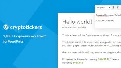 Cryptocurrency Tickers V1.0 1,000+ Crypto Price Tickers For Wordpress