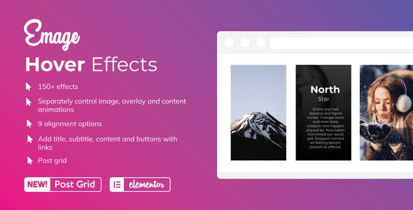 Emage V3.2.5 Image Hover Effects For Elementor Free Download