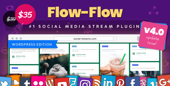 Flow Flow V4.1.18 Wordpress Social Stream Plugin
