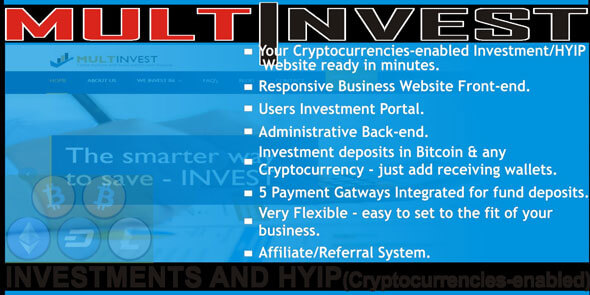 Multinvest Cryptocurrencies Investment Script