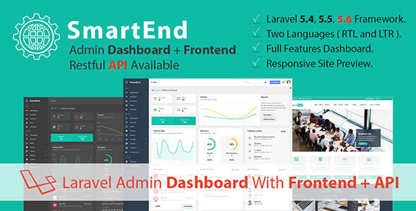 Smartend V5.0 Laravel Admin Dashboard With Frontend And Restful Api