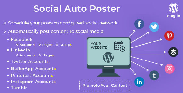 Social Auto Poster V3.1.2 Wordpress Plugin