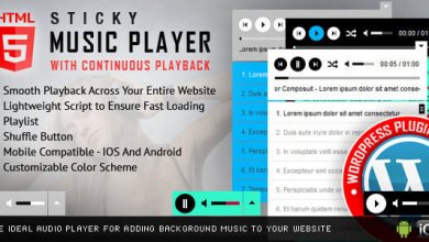 Sticky Html5 Music Player V2.5.1 Wordpress Plugin