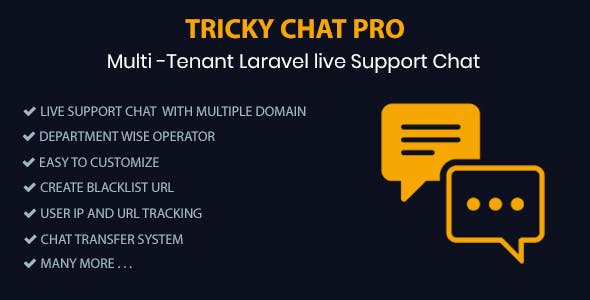 Tricky Chat Pro Multi Tenant Live Support Chat