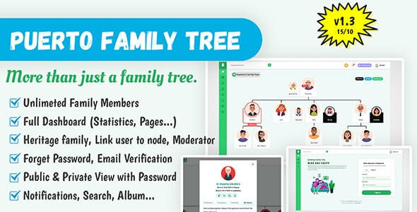 Puerto Family Tree Builder Php Script V1.3 Free Download