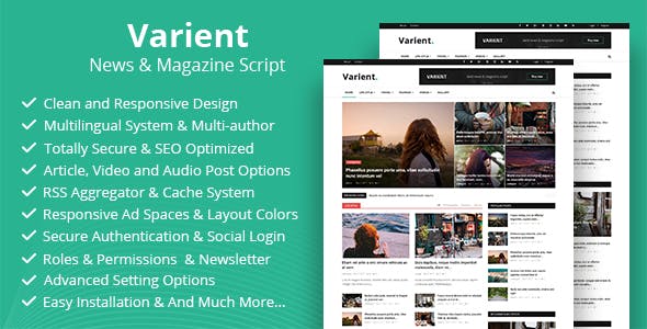 Varient News & Magazine Script V1.8.1 Free Download