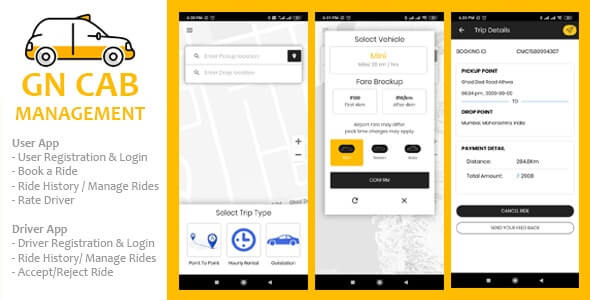GN Cab Management - Ionic Cab Booking v1.0.1 Free Download
