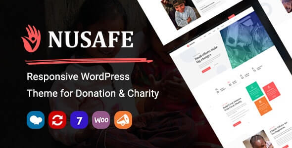 Nusafe | Responsive WordPress Theme for Donation & Charity v1.6