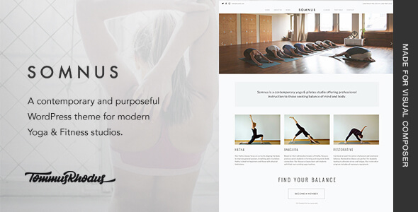 Somnus Yoga & Fitness Studio Wordpress Theme V1.0.9