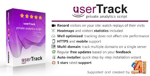 Usertrack Private Analytics With Mouse Heatmaps And Full Visitor Recording V3.2.5