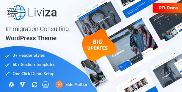 Liviza Immigration Consulting Wordpress Theme V2.5 Free Download