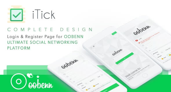 Itick Login And Register Page For Oobenn V1.0 Free Download